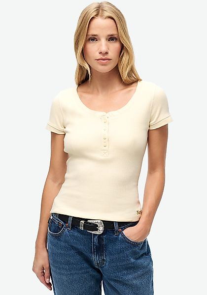 Superdry T-Shirt ESSENTIAL BUTTON DOWN SS günstig online kaufen