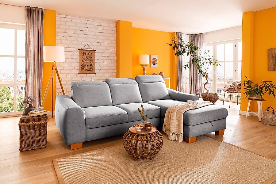 Home affaire Ecksofa "Dundee L-Form" wahlweise mit Kopfteilverstellung und günstig online kaufen