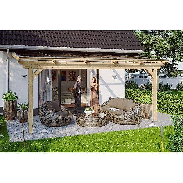 Skan Holz Terrassenüberdachung Ancona 541 cm x 300 cm günstig online kaufen