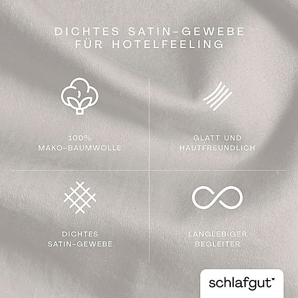 Schlafgut Kissenbezug Woven Satin aus Mako-Baumwolle, langlebig, pflegeleic günstig online kaufen
