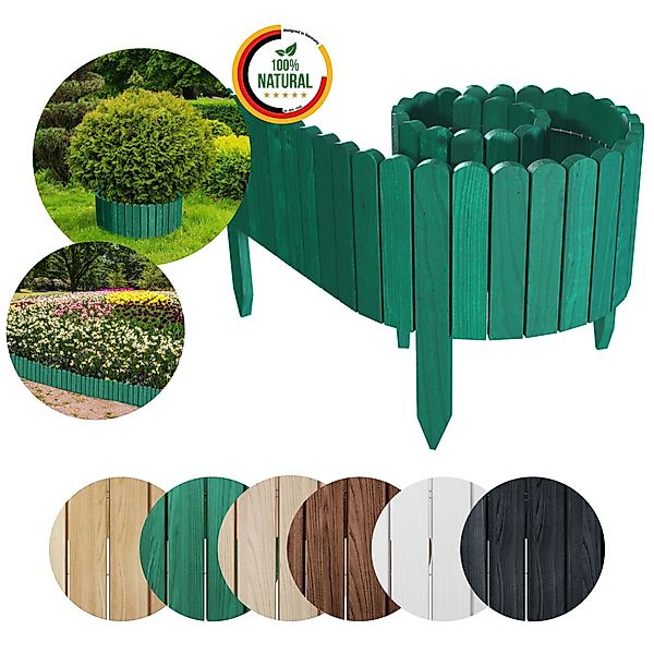 Floranica Beetbegrenzung Rollborder Flexibler Holzzaun aus günstig online kaufen