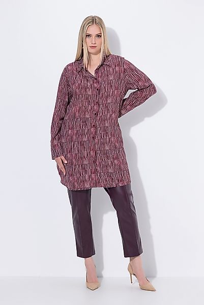 Ulla Popken Longbluse Longbluse Streifen A-Linie günstig online kaufen