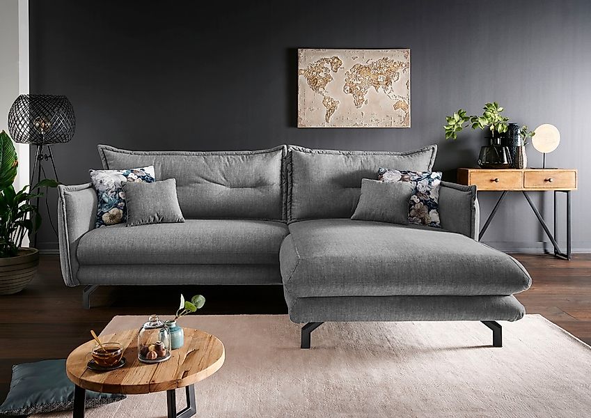 Home affaire Ecksofa "LAVA Breite 255 cm, modern und elegant, aktuelle Kiss günstig online kaufen