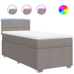 vidaXL Bett Boxspringbett mit Matratze Taupe günstig online kaufen