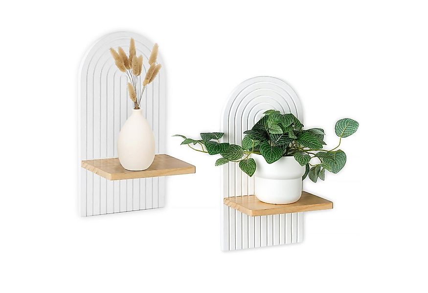 Coonoor Wandregal 2 -tlg Holz Boho Wanddeko, Hängeregal mit Dübel, 2-tlg., günstig online kaufen