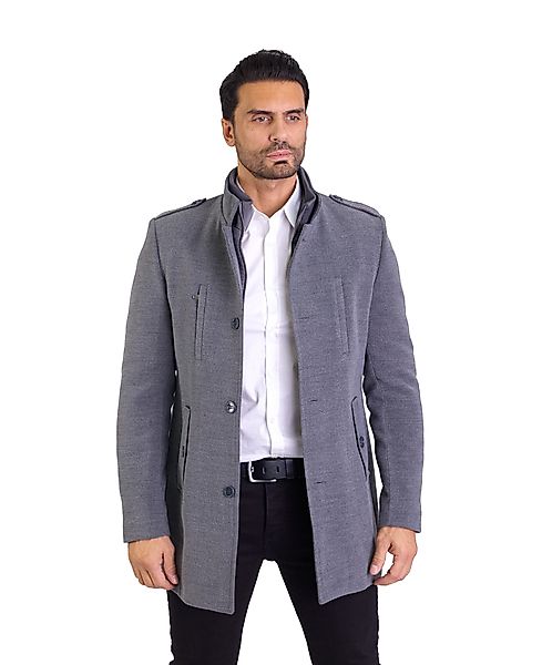 Denim Distriqt Wintermantel Herren Slim Fit günstig online kaufen