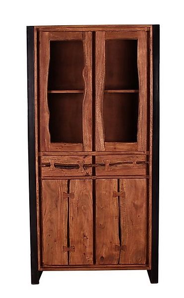 TPFLiving Vitrine Dayton - massives Holz trifft auf Metall (Mit natürlichen günstig online kaufen