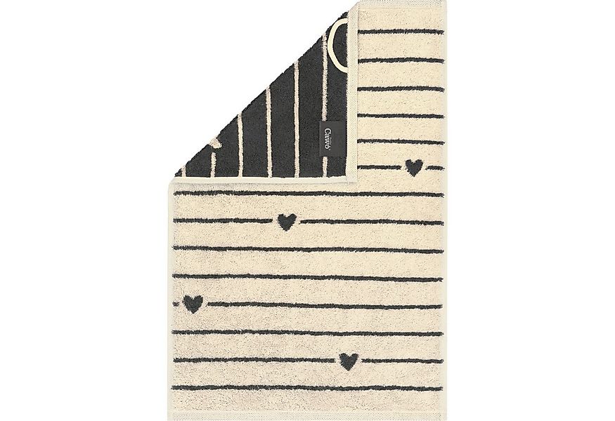 Cawö Handtücher Heart Beats Lines & Hearts 6276, 100% Baumwolle (1-St) günstig online kaufen