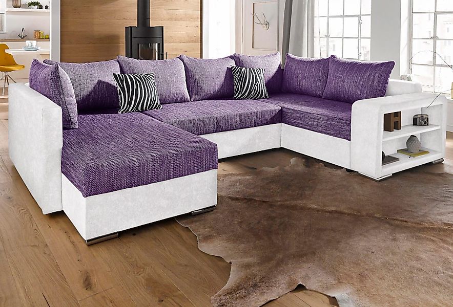 COLLECTION AB Wohnlandschaft "John U-Form", mit Bettfunktion, wahlweise mit günstig online kaufen