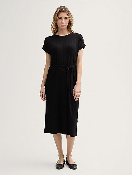 TOM TAILOR Sommerkleid Ripp Midi-Kleid mit Gürtel günstig online kaufen