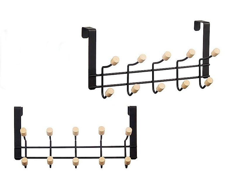 emeco Garderobenleiste Türgarderobe 10 Haken Türhaken Garderobenleiste Tür günstig online kaufen