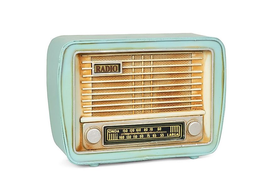 Moritz Spardose Blech-Spardose Radio türkis, Modell Nostalgie Antik-Stil Re günstig online kaufen