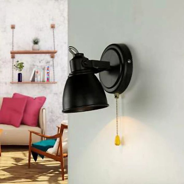 Wandlampe mit Schalter verstellbar Schwarz Metall E14 günstig online kaufen