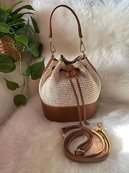 Goodman Design Handtasche Beuteltasche aus Raffia günstig online kaufen