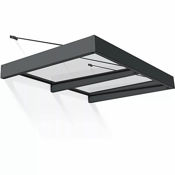 Palram - Canopia Vordach Sophia XL 1,9 m x 1,4 m Grau günstig online kaufen