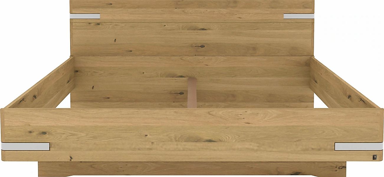 Musterring Holzbett "Savona, Bettgestell, Bettrahmen, teilmassiv Bianco-Eic günstig online kaufen