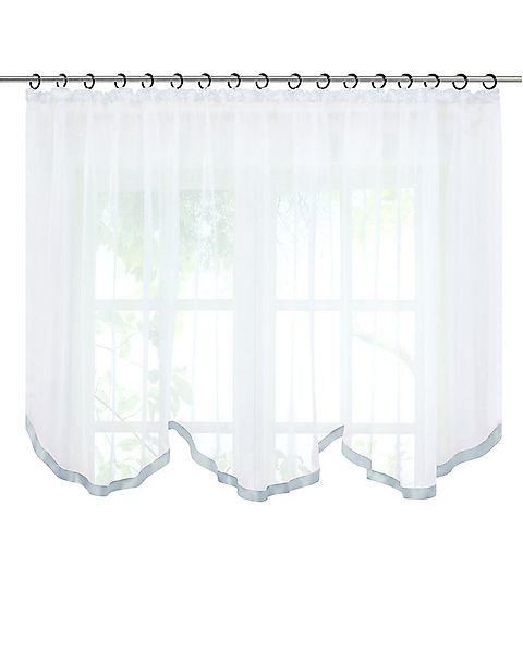 Joyswahl Scheibengardine Bogenstore (1 St), Kräuselband, transparent, Voile günstig online kaufen