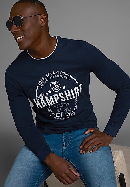 DELMAO Langarmshirt, mit modernem Print - NEUE KOLLEKTION günstig online kaufen