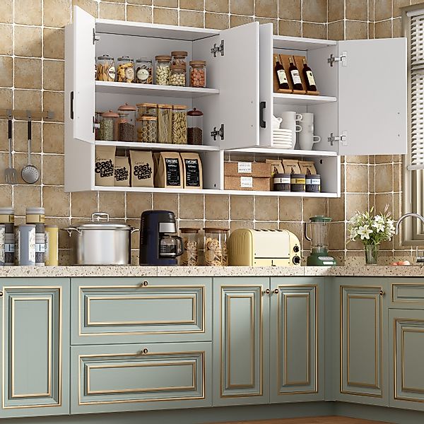 TWSOUL Hängeschrank Küchenschrank,Hängeschrank mit LED,WEISS mit günstig online kaufen
