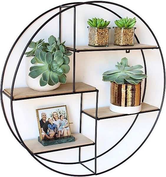 Holz Lichter Wandregal Wandregal rund, Bücherregal, Küchenregal, Hängeregal günstig online kaufen