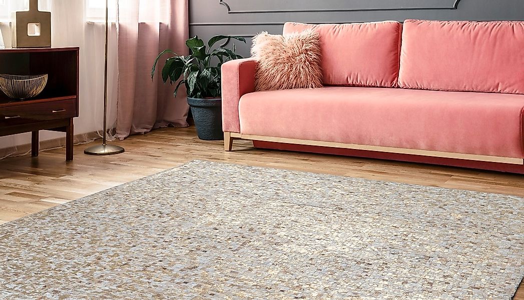 Arte Espina Teppich "Finish 100" rechteckig 5 mm Höhe natürlicher Ledertepp günstig online kaufen