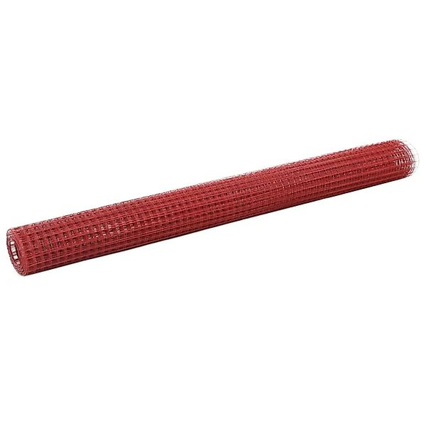 vidaXL Drahtzaun Stahl mit PVC-Beschichtung 10x1,5 m Rot 143673 günstig online kaufen