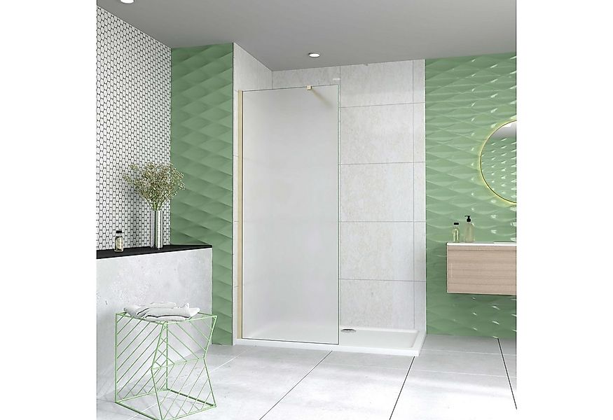 duschspa Walk-in-Dusche 10mm Milchglas Duschabtrennung 200cm Duschwand Glas günstig online kaufen