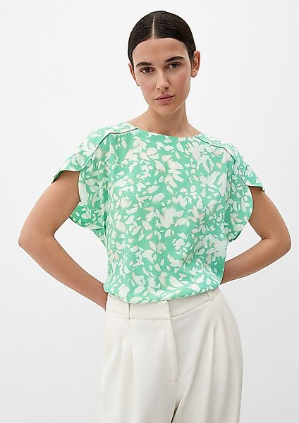 s.Oliver Kurzarmbluse Bluse Gemusterte Bluse im Loose Fit günstig online kaufen