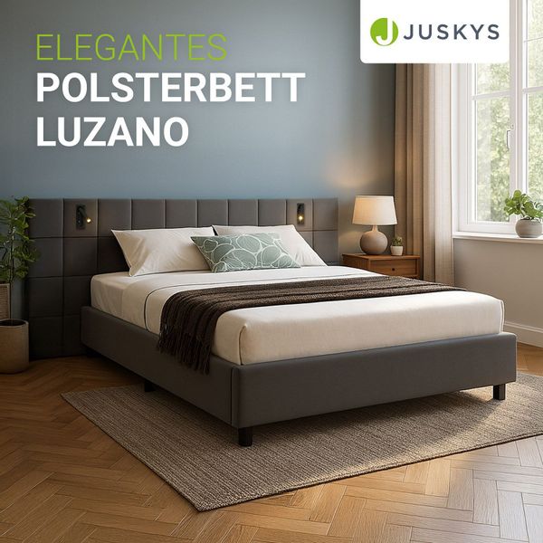 Juskys Polsterbett Luzano, 140x200 cm, mit günstig online kaufen