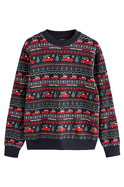 Next Sweater Rundhals-Sweatshirt mit weihnachtlichem Muster günstig online kaufen