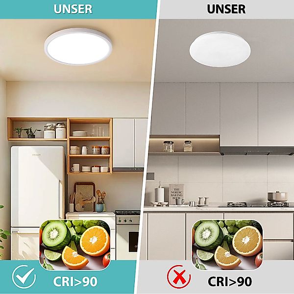 JDONG LED Deckenleuchte 24W/36W/54W/72W Weiße Deckenlampe günstig online kaufen