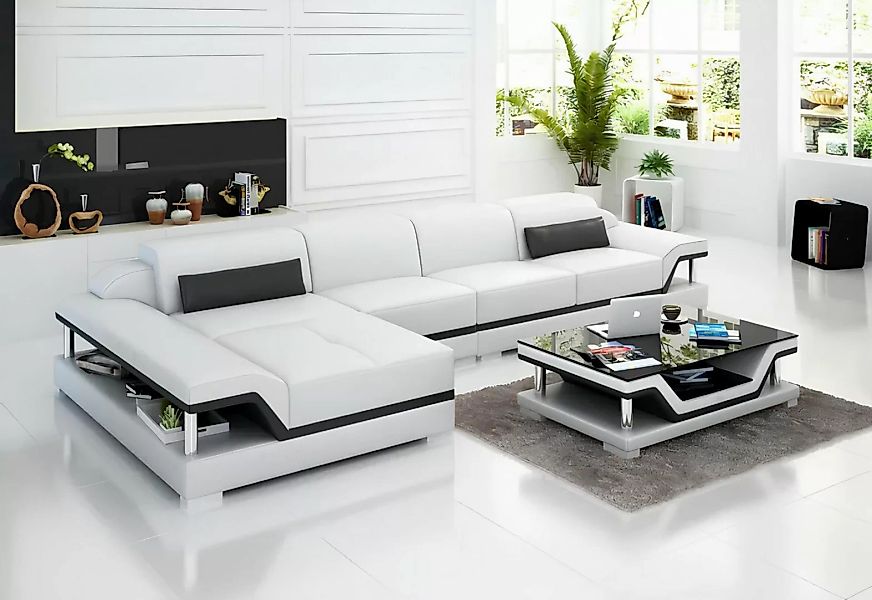 Xlmoebel Ecksofa Moderne Ecksofa Wohnlandschaft aus Leder in L-Form mit Pol günstig online kaufen