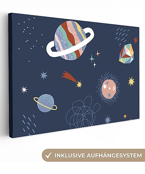 OneMillionCanvasses® Leinwandbild Kinderzimmer - Weltraum - günstig online kaufen