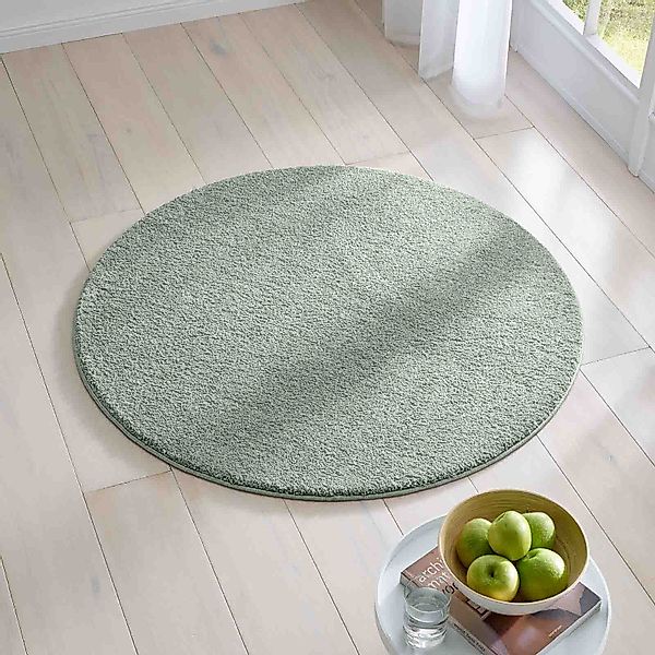 TaCa Home Teppich Kurzflor-Frisee-Teppich, rund, Höhe: günstig online kaufen
