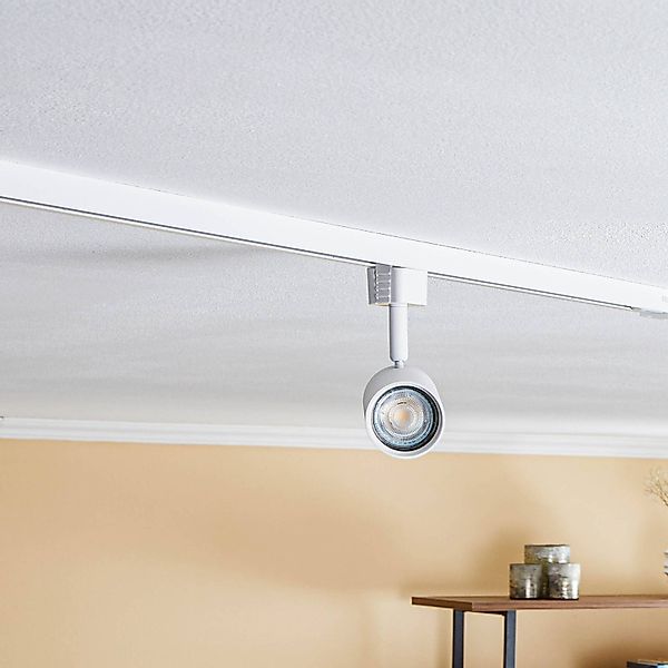 Prios Schienenstrahler Jorell, weiß, Metall, 15 cm, GU10 günstig online kaufen