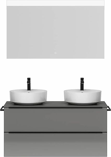 nobilia Badmöbel-Set "Alvene", (2 St., vormontiert, mit Soft-Close), Hochgl günstig online kaufen