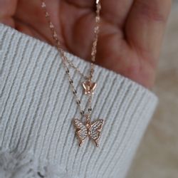 Runde Perlé Kette mit Anhänger doppelte günstig online kaufen