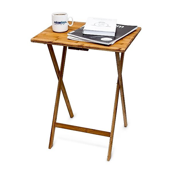 relaxdays Klapptisch Beistelltisch klappbar Bambus günstig online kaufen