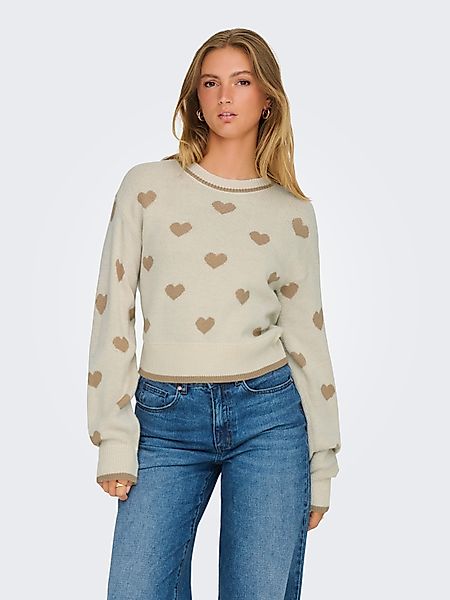 JDY Rundhalspullover JDYROMANCE L/S JACQ. PULLOVER günstig online kaufen