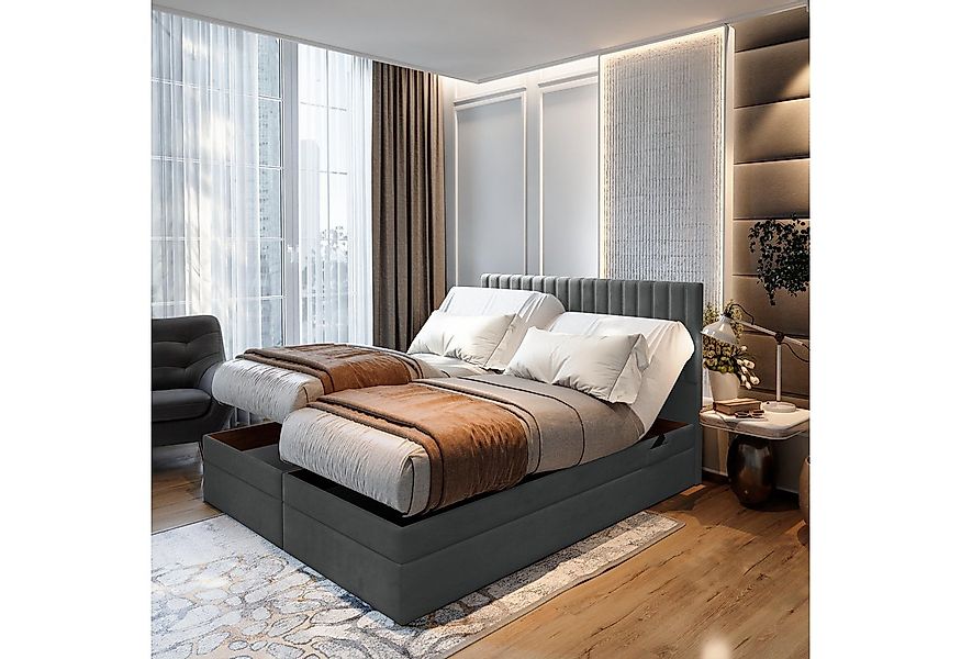 TRADA Boxspringbett ADELE mit Taschenmatratze & Topper 160x200 cm (Set, Bet günstig online kaufen