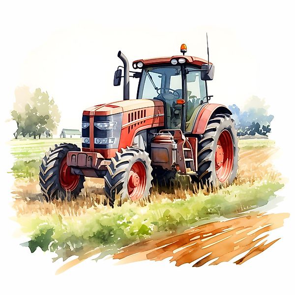 nikima Wandtattoo 249 Wandtattoo roter Traktor günstig online kaufen