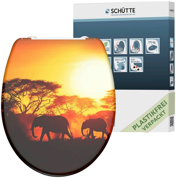 Schütte WC-Sitz Africa, Duroplast, mit Absenkautomatik günstig online kaufen
