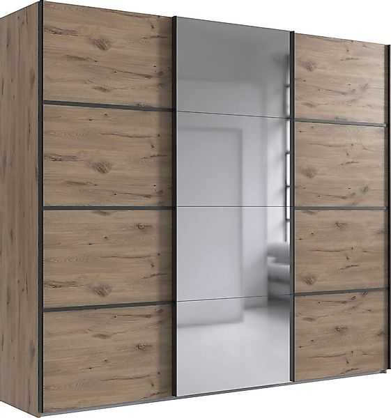 Wimex Schwebetürenschrank "Jork Kleiderschrank mit Spiegel, schwarze Metall günstig online kaufen