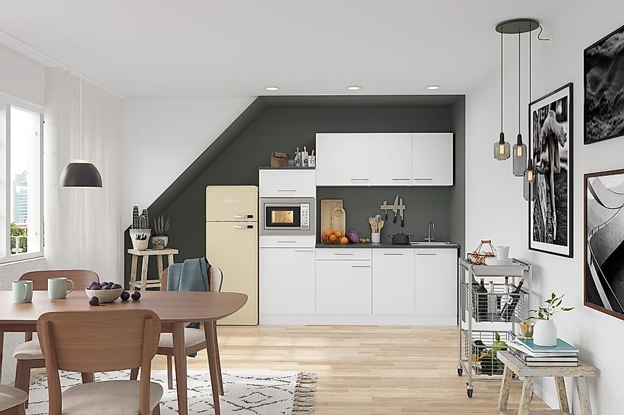 OPTIFIT Küche »Bella« Breite 210 cm, wahlweise mit E-Geräten günstig online kaufen