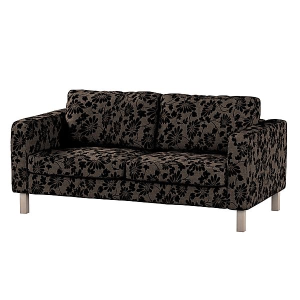Bezug für Karlstad 2-Sitzer Sofa nicht ausklappbar, braun-schwarz, Sofahuss günstig online kaufen
