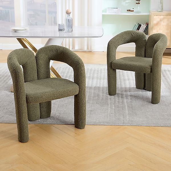 STILVORA Esszimmerstuhl Sessel mit Teddy-Flor&Rückenunterstützung,Esszimmer günstig online kaufen