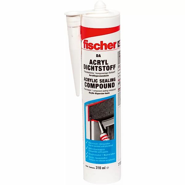 Fischer Deutschl. Acryldichtstoff weiss DA W - 53110 günstig online kaufen