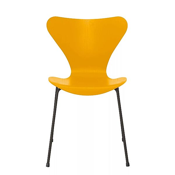 Fritz Hansen - Serie 7™ Stuhl gefärbte Esche Warmes Graphit - true yellow/S günstig online kaufen