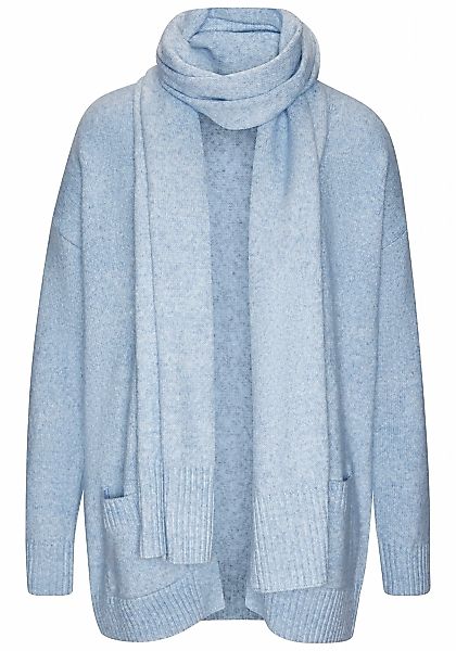 Vivance Strickjacke Set, mit Schal, aus kuscheliger Strickqualität, Cardiga günstig online kaufen