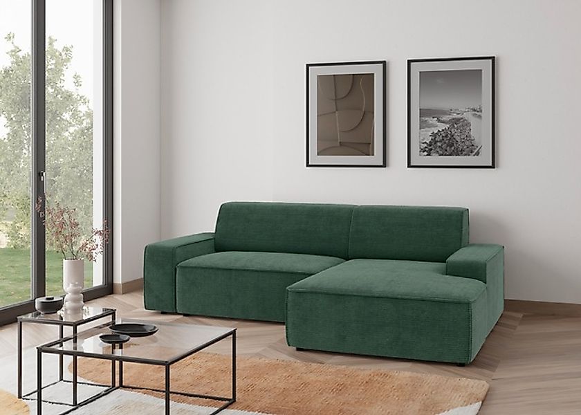 TRENDMANUFAKTUR Ecksofa »Graz, wahlweise mit Sitzvorschub und Bettkasten, L günstig online kaufen